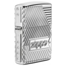 Зажигалка ZIPPO Armor® с покрытием High Polish Chrome, латунь/сталь, серебристая, 36x12x56 мм