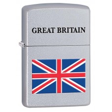 Зажигалка ZIPPO Union Jack, латунь с покрытием Brushed Chrome, серебристая, матовая, 36х12x56 мм