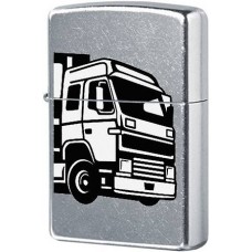 Зажигалка ZIPPO 207 European Truck с покрытием Street Chrome™, латунь/сталь, серебристая, 36x12x56 м