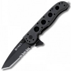 Складной нож Kit Carson M16 Tanto Combo Black, сталь AUS-8