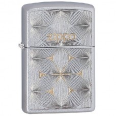 Зажигалка ZIPPO Classic с покрытием Satin Chrome™, латунь/сталь, серебро, матовая, 36x12x56 мм