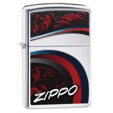 Зажигалка ZIPPO Classic с рисунком,покрытие High Polish Chrome, латунь/сталь, серебристая, 36x12x56 мм