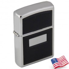 Зажигалка ZIPPO Black Ultralite® с покрытием High Polish Chrome, латунь/сталь, 36x12x56 мм