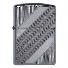 Зажигалка ZIPPO Armor™ с покрытием High Polish Black Ice®, латунь/сталь, чёрная, 36x12x56 мм