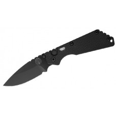 Автоматический складной нож SA3 Pro-Strider SnG Auto, Black DLC-Coated Blade, Black Knurled Handle