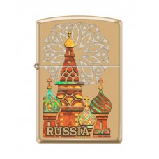 Зажигалка ZIPPO Россия с покрытием High Polish Brass