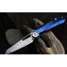 Складной нож CKF Terra, дамасская сталь, рукоять Timaskus