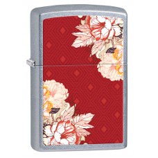 Зажигалка ZIPPO Classic Цветы с покрытием Street Chrome™