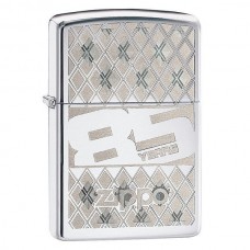 Зажигалка ZIPPO 85 с покрытием High Polish Chrome, латунь/сталь, серебристая, 36x12x56 мм