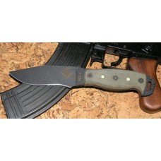 Нож с фиксированным клинком Ontario "NS-4 Black Canvas Micarta Handle"