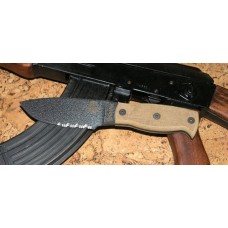 Нож с фиксированным клинком Ontario "Afhgan - Tan Micarta", серейтор