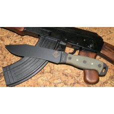 Нож с фиксированным клинком Ontario "NS-7 black micarta", фосфорные доты