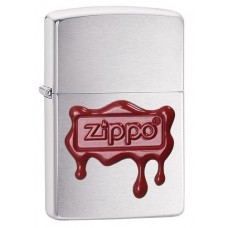 Зажигалка ZIPPO Classic с покрытием Brush Finish Chrome, латунь/сталь, серебристая, матовая, 36x12x5