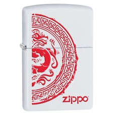 Зажигалка ZIPPO Classic с покрытием White Matte, с рисунком