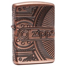 Зажигалка ZIPPO Armor™ с покрытием Antique Copper™, латунь/сталь, медная, матовая, 36x12x56 мм