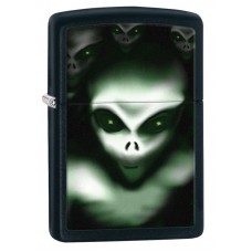 Зажигалка ZIPPO Classic НЛО, покрытие Black Matte