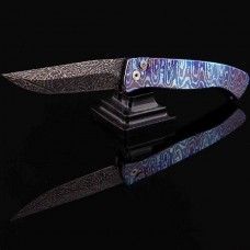 Автоматический складной нож Custom Brend Auto #2 (small), Mosaic Damascus, Titanium Laminate