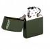 Зажигалка ZIPPO Green Matte, латунь с порошковым покрытием, зеленая, матовая, 36х56х12 мм