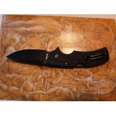 Складной нож American Lawman, Teflon Coated Japanese Aus 8A Steel, Black G-10 Handle 8.89 см.