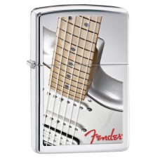 Зажигалка ZIPPO Fender с покрытием High Polish Chrome