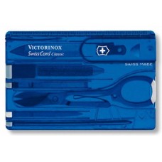 Швейцарская карта Victorinox SwissCard Sapphire 0.7122.T2 10 функций полупрозрачный синий