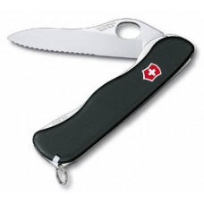 Нож перочинный Victorinox Sentinel One Hand Wavy Edge 0.8413.MW3 111мм с фиксатором 4 функции черный