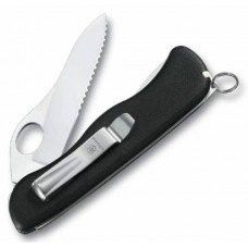 Нож перочинный Victorinox Sentinel One Hand Wavy Edge 0.8416.MW3 111мм с фиксатором 5 фнк черный