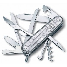 Нож перочинный Victorinox Huntsman 1.3713.T7 91мм 15 функций полупрозрачный серебристый