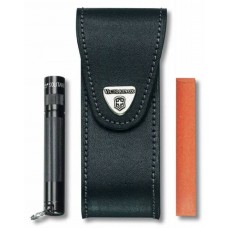 Чехол Victorinox 4.0523.32 кожа для ножей 111мм с отделением для фонаря и точильного камня черный