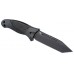 Нож с фиксированным клинком EX-F02 Black Tanto Blade, Black Handle 11.4 см.