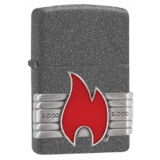 Зажигалка ZIPPO Classic с покрытием Iron Stone™, латунь/сталь, серая, матовая, 36x12x56 мм