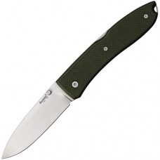 Нож складной Big Opera Satin Finish D2 Tool Steel, Green G-10 Handle