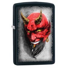 Зажигалка ZIPPO Classic "Devil" с покрытием Black Matte