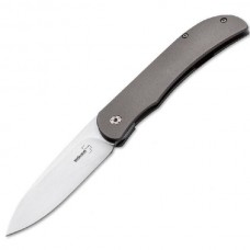 Складной нож Boker Plus Exskelibur 1 Titanium, лезвие сталь Crucible CPM® S35VN™ Satin, рукоять титан, 01BO133