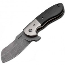 Нож складной Impetus Burchtree Bladeworks (IKBS® Flipper), Boker Plus 01BO720, сталь 440C Stonewashed Plain, рукоять стеклотекстолит G10