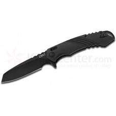 Складной нож Matthew Lerch Design Directive™ Flipper, Black Oxide Finish Tanto Blade, Black Two Tone GRN Handles