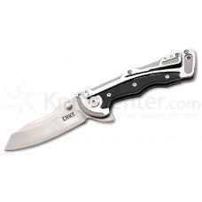 Складной нож Glenn Klecker Design Graphite™ Flipper, Satin Finish Blade, Stainless Steel Handle with G10 Inlays