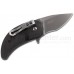 Складной нож Philip Booth Design Snicker™ Flipper, Stonewashed Blade, Black GRN Handles with Carbon Fiber Texture