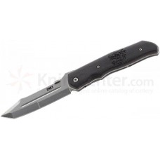 Складной нож Bob Terzuola Design BT-70, Stonewashed Tanto Blade, Black G10 Handle