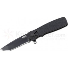 Складной нож Ken Onion Design Homefront™ Tactical Flipper, EDP Coating Combo Tanto Blade, Black GRN Handles