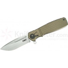 Складной нож Ken Onion Design Homefront™ Flipper, Satin Finish Blade, OD Green Anodized Aluminum Handles