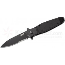 Складной нож Ken Onion Design Bombastic™ IKBS® Flipper, Black Oxide Coated Combo Blade, Stainless Steel Handle with Black GRN Inlays