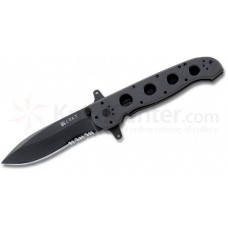 Нож складной Kit Carson Spear-Point Combo Black Aluminum