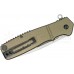 Складной нож Ken Onion Design Homefront™ Flipper, Satin Finish Blade, OD Green Anodized Aluminum Handles