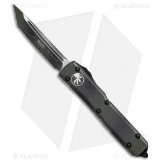 Автоматический выкидной нож Ultratech S/E, Contoured Chassis Green Camo, 2-Tone Finish Tanto Point Elmax