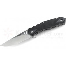 Складной нож Ruger® Knives Follow-Through™ Matthew Lerch’s Design Ball-Bearings Flipper, Stonewashed Plain Blade, Black GRN Handle