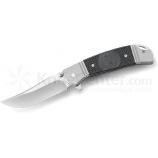 Складной нож Ruger® Knives Hollow-Point™ +P IKBS® Flipper, Ken Onion Design, Satin Finish Blade, Stainless Steel Handle with Black GRN Inlays