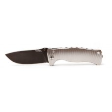 Нож складной SR-1, Solid® Gray Anodized Titanium Handle, Black PVD-Coated Sleipner Stainless Steel