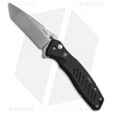 Нож складной "Pallas" Tanto Flipper, Black Aluminum Handles, Stonewashed Crucible CPM® S35VN™ Blade 9.5 см.