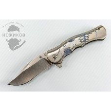 Складной нож Kizer Dorado Skully, сталь CPM-S35VN, рукоять титан